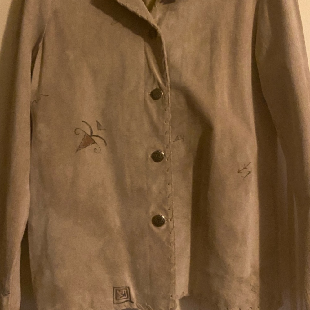 Chico’s Leather casual jacket